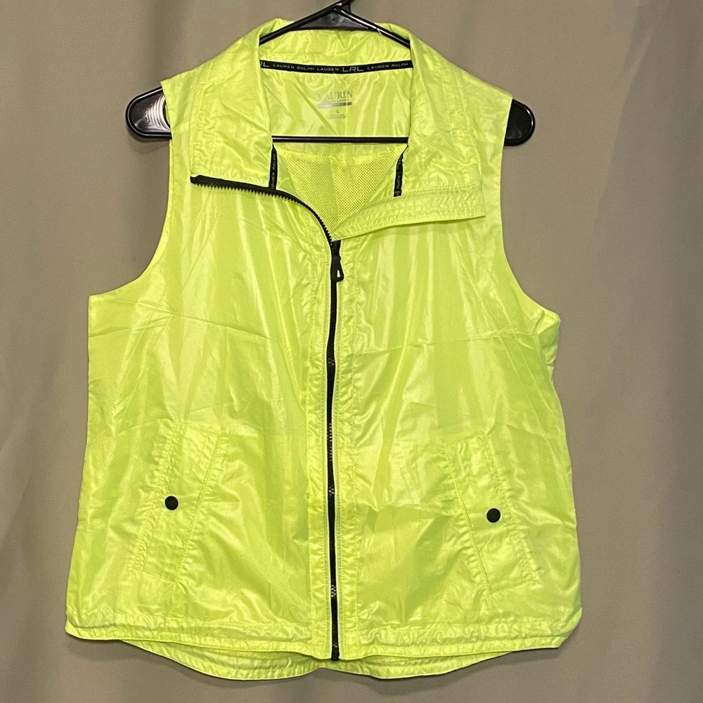 Lauren Ralph Lauren Activewear Neon Green  Lightweight  Running Vest Women’s L